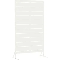 vidaXL, Gartenzaun, Metallzaunpanel Weiss Metall Standard Langlebig Metallzaunpanel