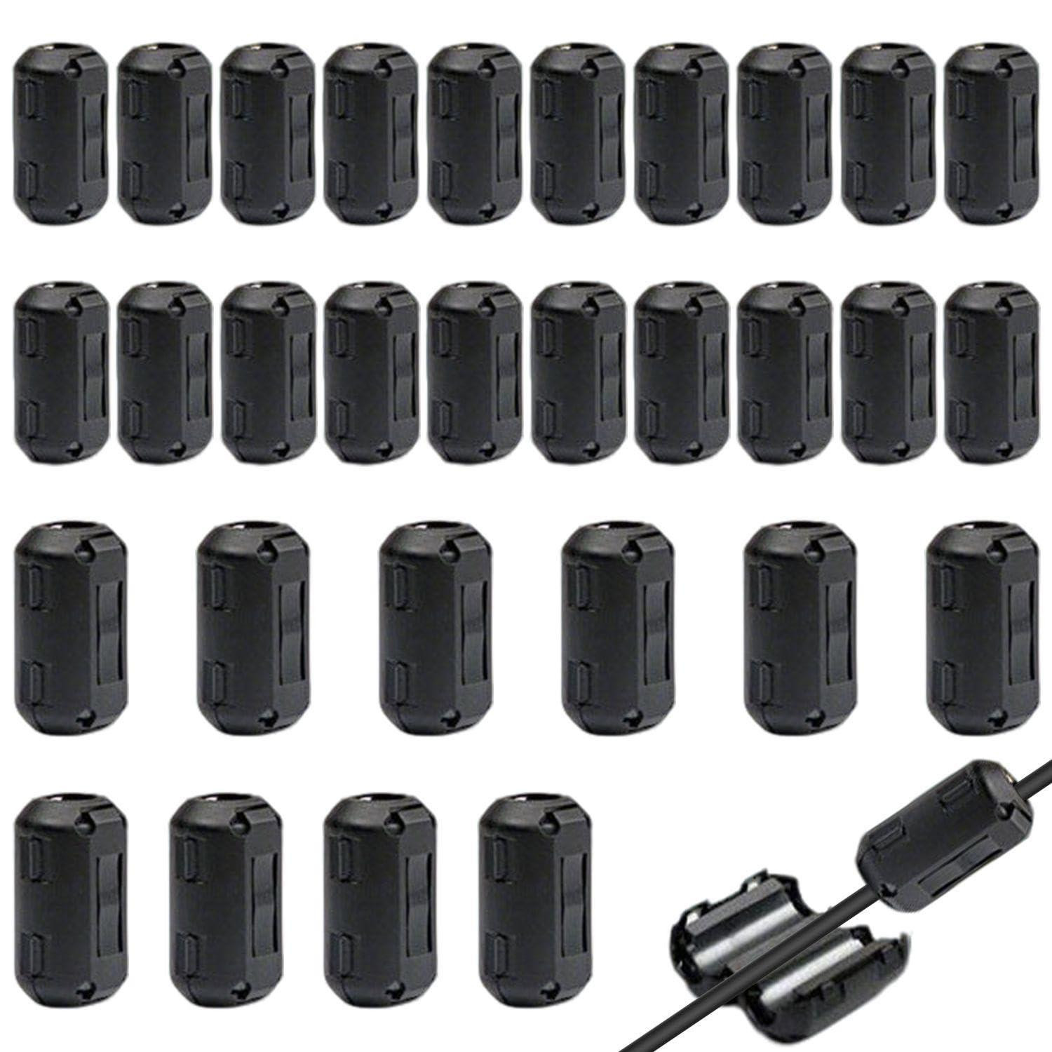 Dripio Ferrit-magneetroelelringen, 30 stuks, 3,5/5/7 mm, met anti-interferentie bescherming