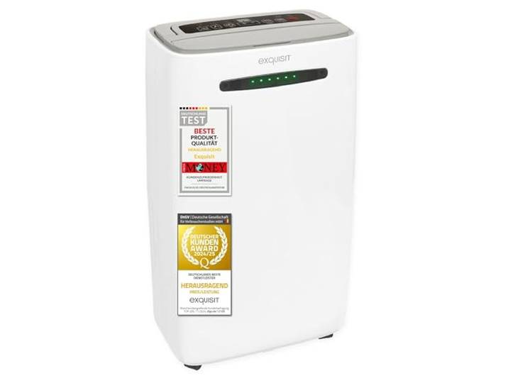 Exquisit Mobiler Luftentfeuchter LE 2055 wes - 20L/Tag für 30-35m² Räume