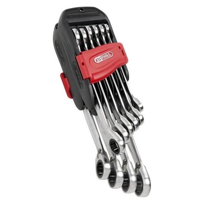 KS Tools Spiel 10 811 CIK Verriegelbar auf Doppelhalter (10 mm, 11 mm, 12 mm, 13 mm, 14 mm, 16 mm, 17 mm, 18 mm, 19 mm, 8 mm) (503.4620)