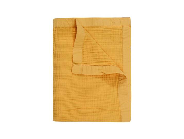 Plaid gansé en gaze de coton miel 130x170 cm