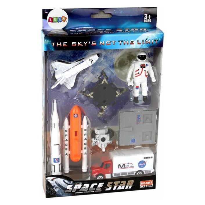Lean Toys Set Weltraumfiguren, Raumschiff, 8-tlg. (49673061)