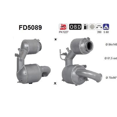 AS Ruß-/Partikelfilter, Abgasanlage Abganlage FD5089 für BMW