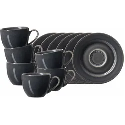 Ritzenhoff & Breker, Tasse, Toledo Espressotassen mit Untertassen (90 ml, 6x)