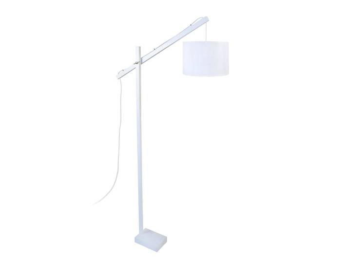 Lampadaire liseuse bois blanc abat-jour blanc