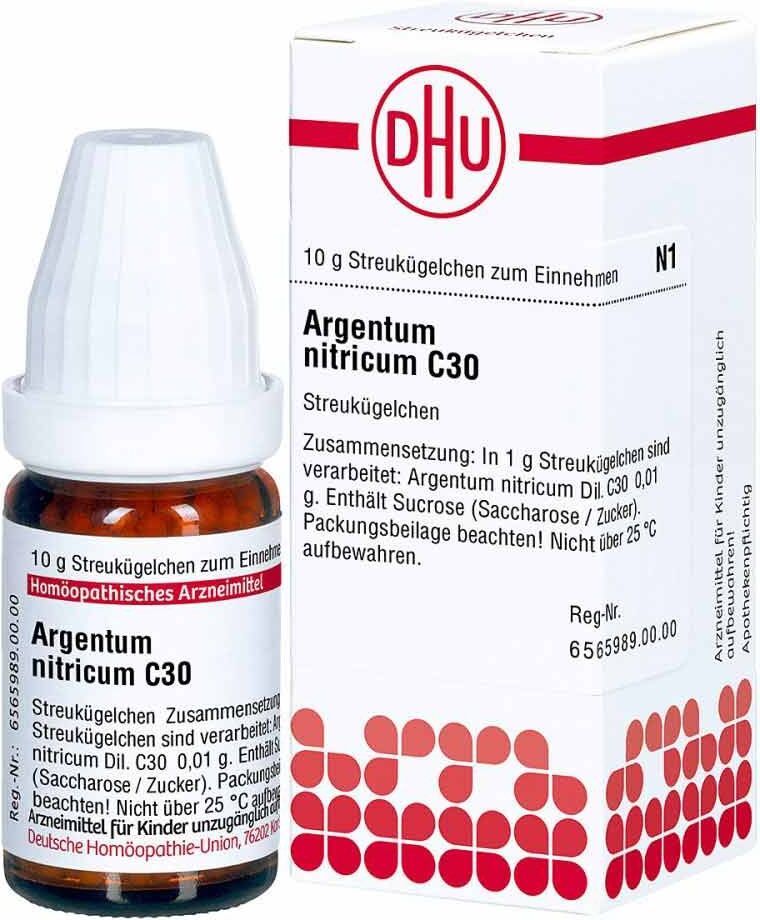 DHU Argentum Nitricum C30 Globuli 10g