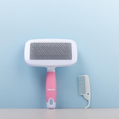 Friendly Fresh Finds Cute And Colorful Pet Combs For Dogs And Cats Grooming Massage Brushes With Bead Needle, Open Knot Combs pink s