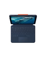 Logitech Rugged Combo 4c Touch Tastatur und Foliohülle full size mit Trackpad Apple Smart connector QWERTZ Deutsch Classic Blue (920-014149)