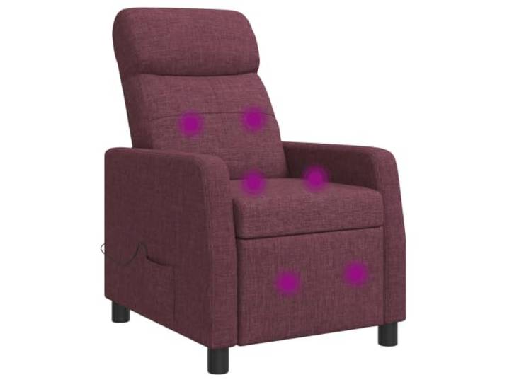 YUTAASU Massage Relax Chair Purple Polyester Fabric Adjustable 115-160 Degrees, Metal Frame, Flat Armrests, Easy Care