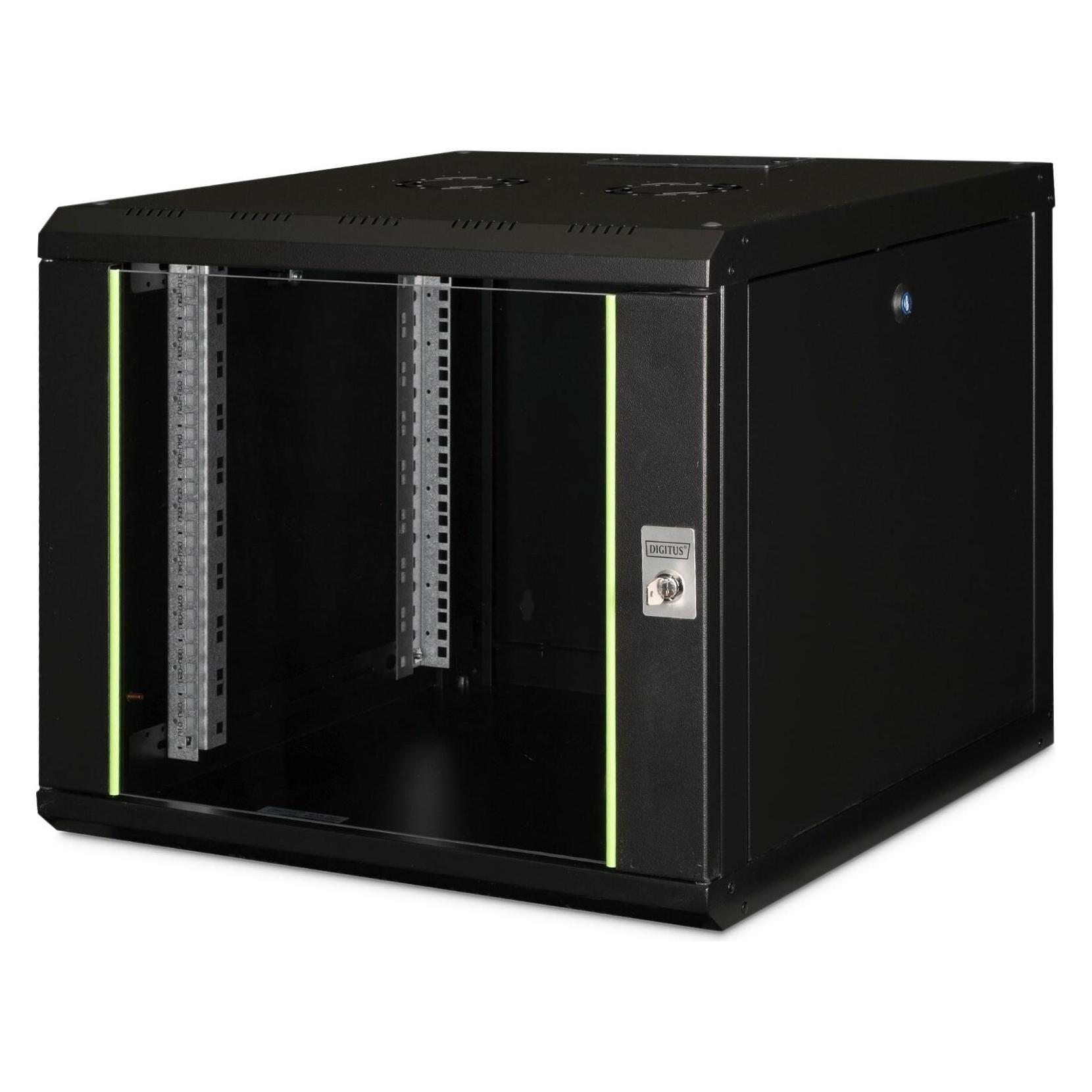 Digitus DN-19 09U-6/6-SW Wandschrank schwarz (9 HE, 19 Zoll Rack) (DN-19 09U-6/6-SW)