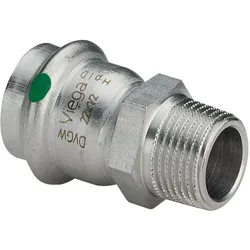 Viega Sanpress Inox Übergangsstück 436537 35mmxR 1, Stahl nichtrostend, Mehrkant, SC-Contur