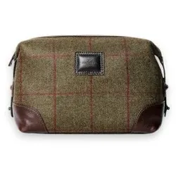 Hackett London für Herren. HM4100100 Kulturtasche Horse and Hound Olivgrün (OSFA), Lässig, Klassisch, Polyester