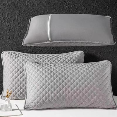 Uplifted Goods Comfortable Cotton Pillow Cover With Waterproof And Anti Mite Protection grey with Zipper 48x74cm 18.9x29in