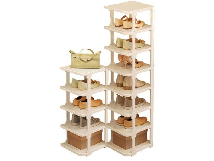 Meuble à chaussures Petit porte chaussures en plastique facile sans installation armoire à chaussures 7 couches