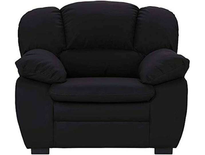 Mivano Sessel Casino, Ledersessel passend zum 2er und 3er Sofa Casino , 109 x 88 x 92, Kunstleder Schwarz