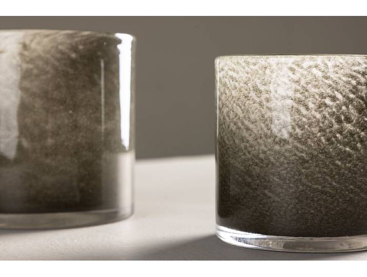 Laterne Polar - Laterne aus Glas in verschiedenen Farben - Hellgrün - Luxusbetten24