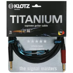 Klotz TI-0300PSP Titanium 2p jack-2p jack verguld silent plug gitaarkabel 3m (3 m), Audiokabel