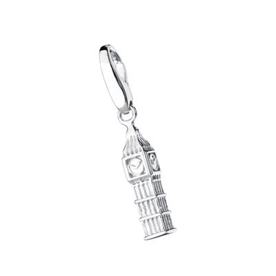 Charm-Einhänger "Big Ben, Silber 925", silber, GIORGIO MARTELLO MILANO, Charms, Damen, Silber 925 (Sterlingsilber)