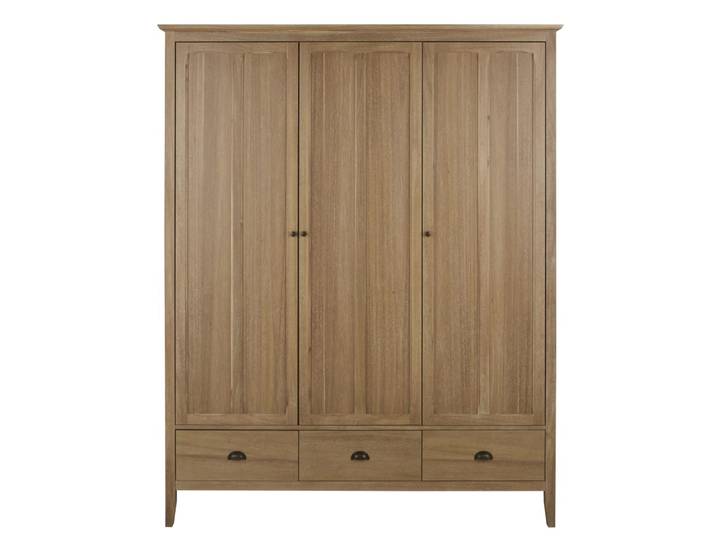 Ankleidezimmer aus Akazienfurnier und Kiefernholz, L 158 cm