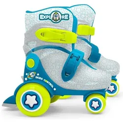 Stamp, Rollschuhe, Verstellbare Rollschuhe – – Skids Control Explore – 4 Rollen – Grösse 23–26 – Blau (23, 24, 25, 26), Blau