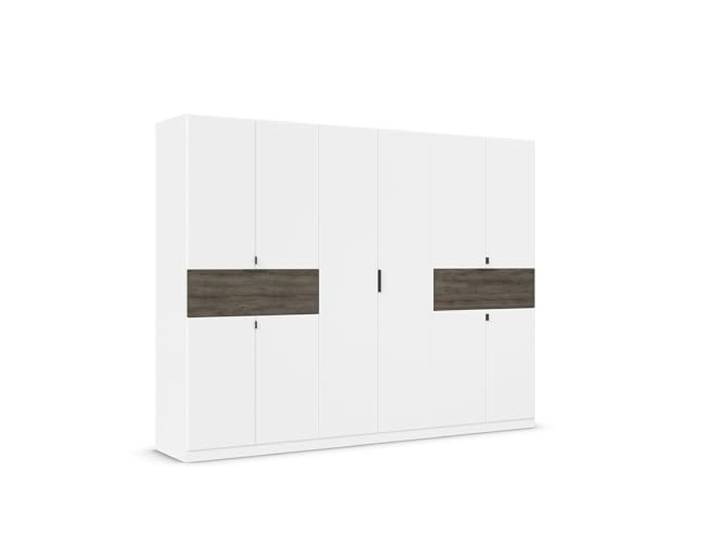 Rauch Möbel TICAO, Kleiderschrank, Farbe Weiß/Atlantic Oak, Breite 271 cm