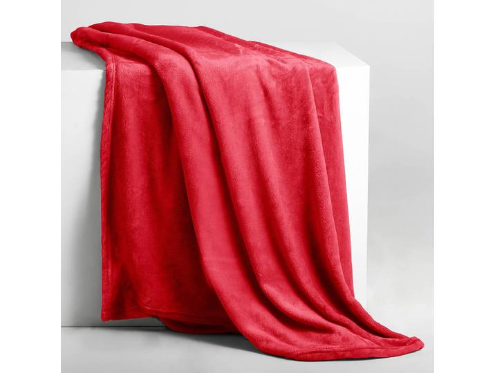 Kuscheldecke Nic 200 x 220cm Rot/Rot Microfaser