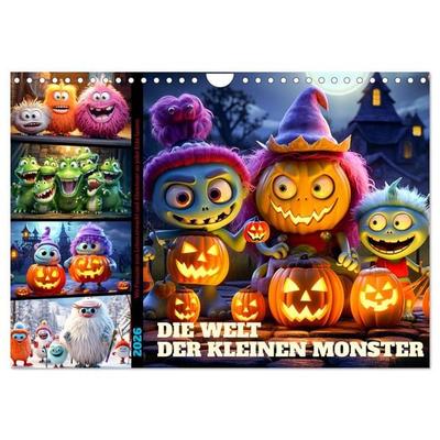Die Welt der kleinen Monster (Wandkalender 2026 DIN A4 quer), CALVENDO Monatskalender