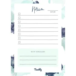 Teachly Notizblock DIN A6, mint