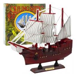 Lean Toys Sammlermodell des roten Segelschiffs (65614599)