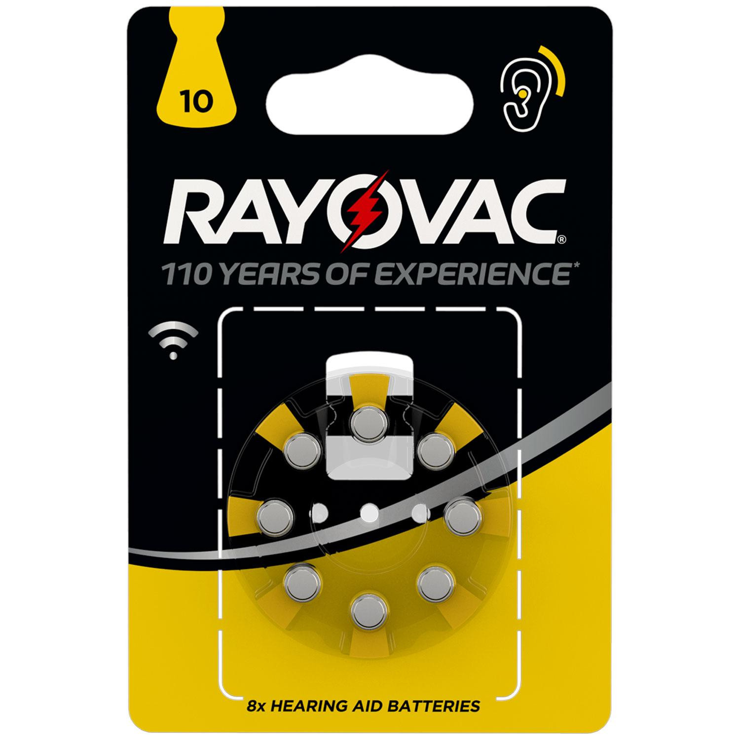 Rayovac PR70 Wegwerpbatterijen voor hoortoestellen, Zink-lucht, 1,45 V, 10 stuks