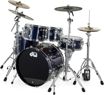 DW DWe E33 Drum Kit Midnight Blue Midnight Blue Metallic Lacquer
