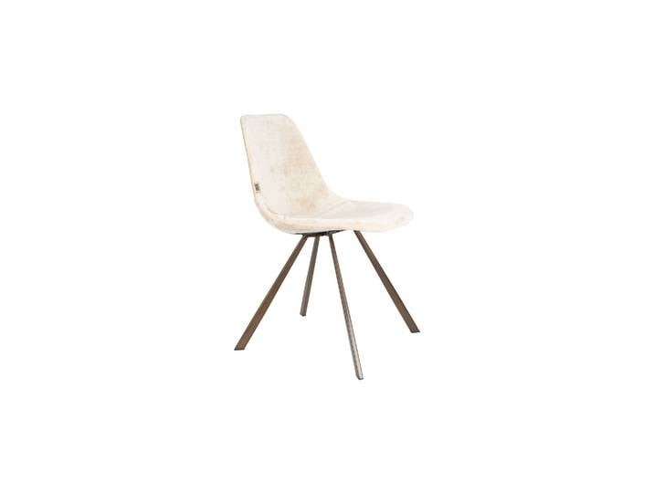 Chaise en polyester beige Franky