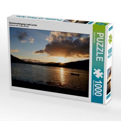 CALVENDO Puzzle Sonnenuntergang Loch Leven 1000 Teile Puzzle quer | 1000 Teile Lege-Größe 64 × 48 cm Foto-Puzzle für glückliche Stunden