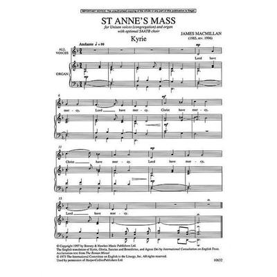 St Anne's Mass, Taschenbuch von , Schott Music