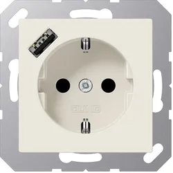 JUNG, Steckdose, A1520-18A m.USB Typ A Steckdose SCHUKO