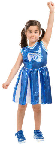buttinette Cheerleader Kleid "Wild Chicks" für Mädchen, blau/weiß