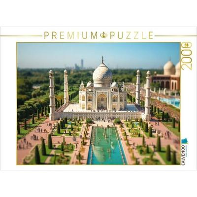 CALVENDO Puzzle Erinnert an Taj Mahal Indien | 2000 Teile Lege-Größe 90x67cm Foto-Puzzle für glückliche Stunden