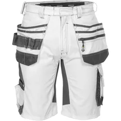 DASSY® Trix Painters Malershorts mit Stretch und Holstertaschen - weiß/anthrazitgrau - 63