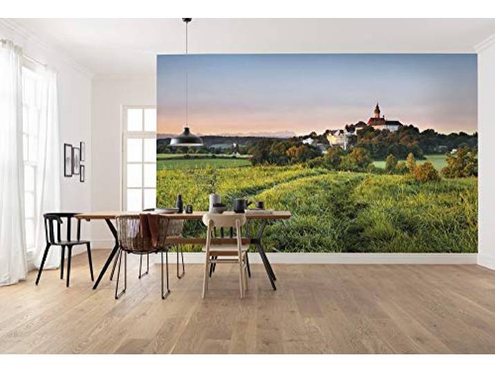 Komar Vlies Fototapete HIMMLISCH Tapete, XXL, Dekoration, Natur, Landschaft, Schlafzimmer, Wohnzimmer, Büro, Flur Größe 450 x 280 cm (Breite x Höhe) SHX9-044