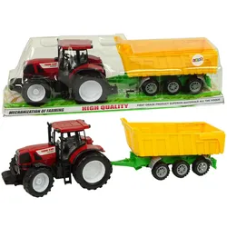 Traktor Roter Kipplaster Gelber Traktor 50 cm
