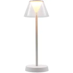 Lumisky Kabellose Tischleuchte BEVERLY H34CM Plastik Weiss