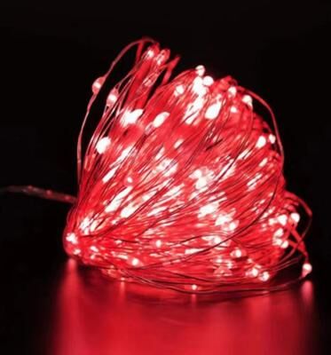 Inspired Finds LED Copper Wire Fairy Lights Waterproof Battery Operated String Lights For Decor red 9.84 Ft