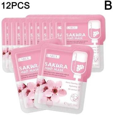Uplift Picks Bio Collagen Face Mask Overnight Hydrating And Pore Tightening Treatment 12 Pcs Sakura