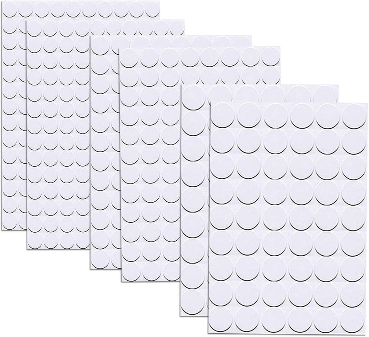 580 stuks Zelfklevende Schroefgatstickers Wit - PVC Afdekdoppen voor Meubels