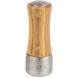 Peugeot Madras U'SELECT Zirlion Salzmühle 16 cm, Pfeffermühle + Salzmühle, Braun, Silber