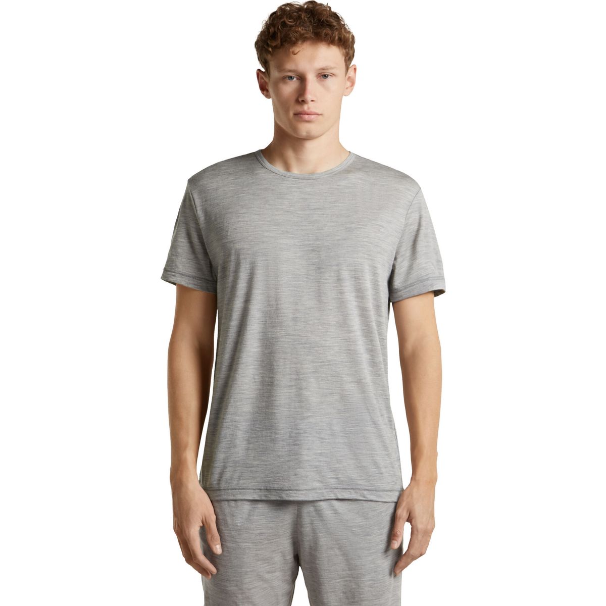 Icebreaker Men Mer 150 Lodge Short Sleeve Tee metro hthr (IB016) M 0A57K9IB016-M