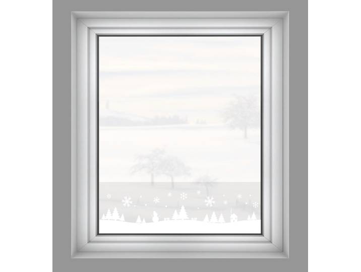 Fensterfolie GARDINIA Statische Deko-Folie X-Mas Bäume halbtransparent 20 x 150 cm , weiss (semitransparent), B:20cm L:150cm, Polyvinylchlorid (PVC), Fensterfolien, Fensterfolie, halbtransparent