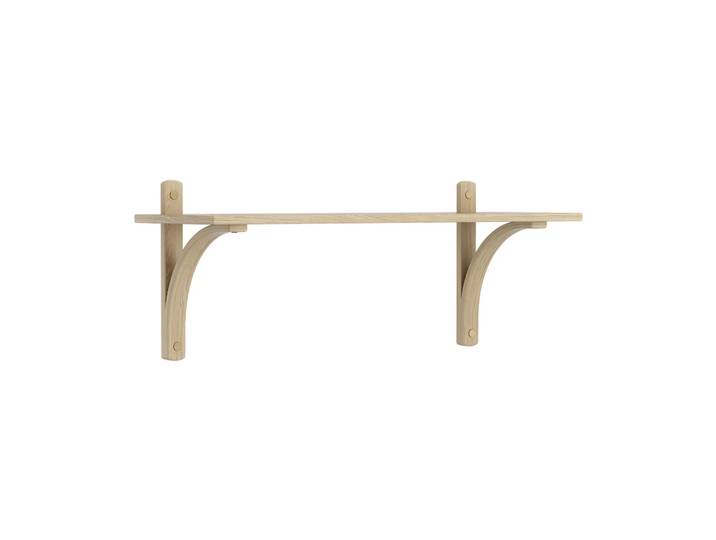 Swedese Levi Regal 1 Fachboden Naturlackiertes Eichen-Messing, 90 cm
