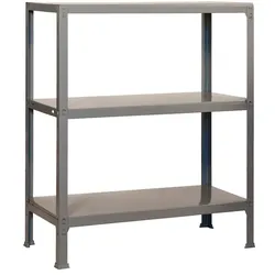 SimonRack Fileclick schraubenloses Metallregal 3 Böden. Farbe GRAU 900x800x360 mm