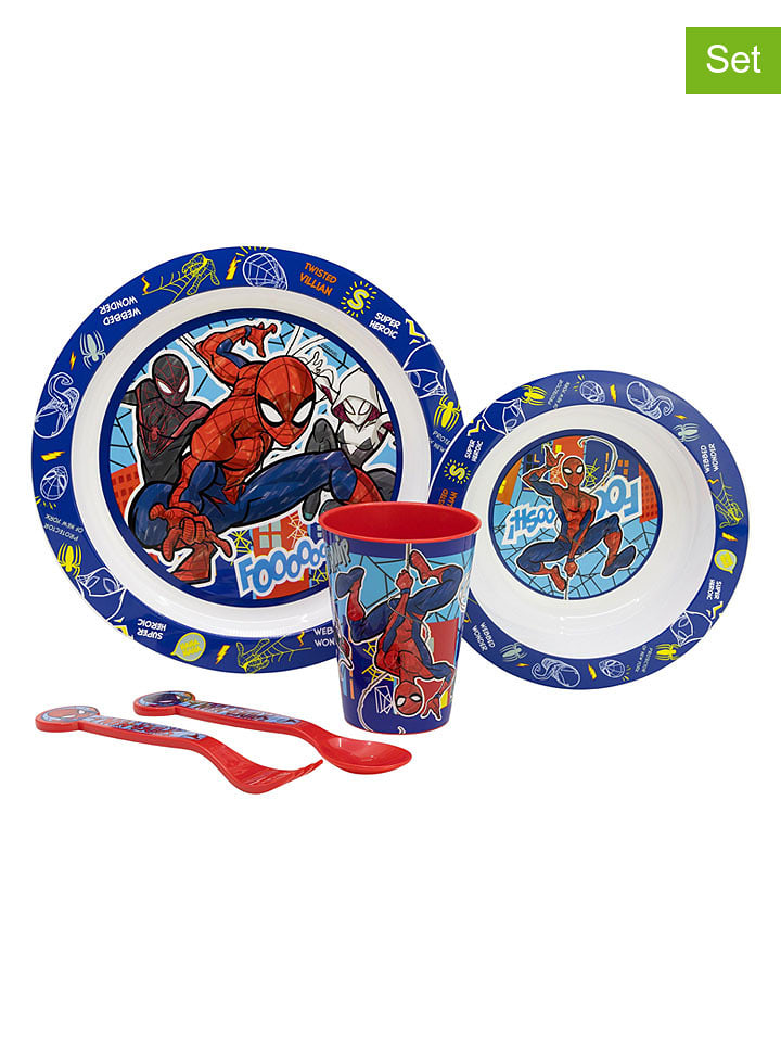 Stor 5tlg. Geschirr-Set "Spiderman" in Blau - onesize